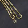 KRKC&CO Hip Hop Jewelry Wholesale 3mm 20inch 14K Gold Rope Men's Gold Chain Necklace Rapper Chain
