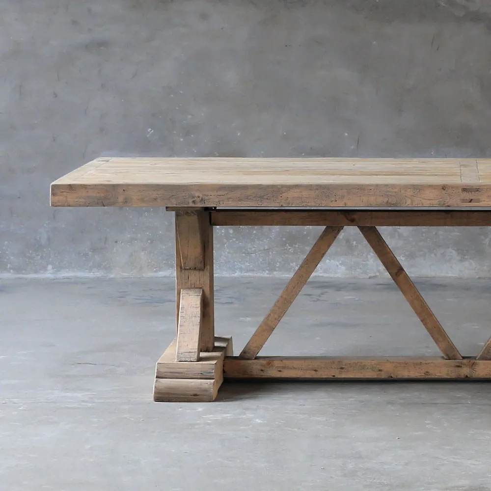 Reclaimed elm dinning table