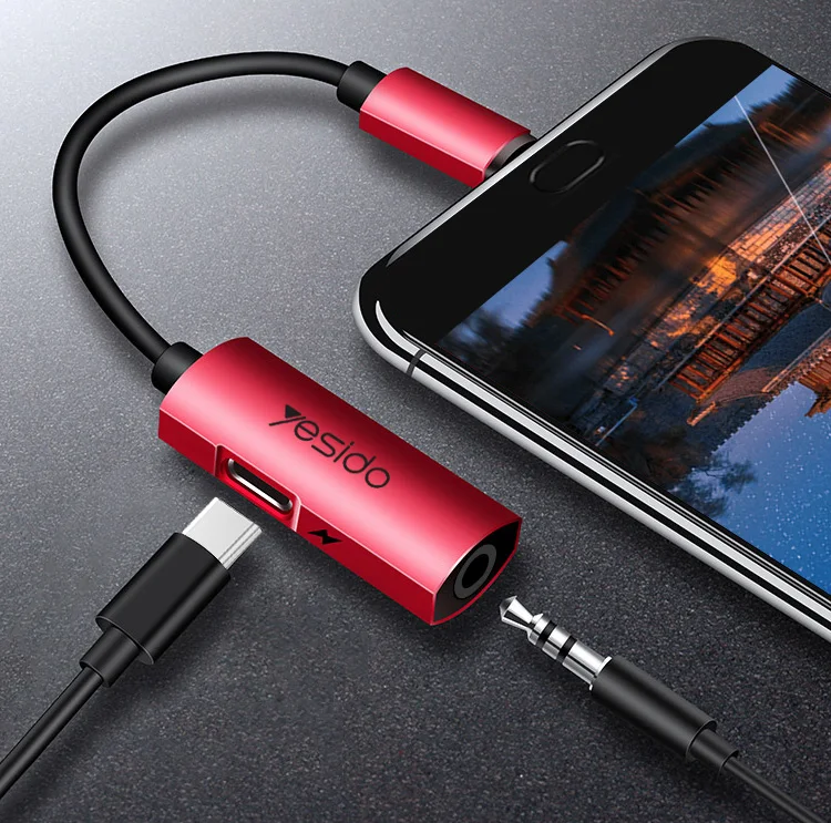 Drop Shopping Type-C Audio Connector Adapter Usb C To 3.5Mm Jack Aux Audio Splitter Adapter