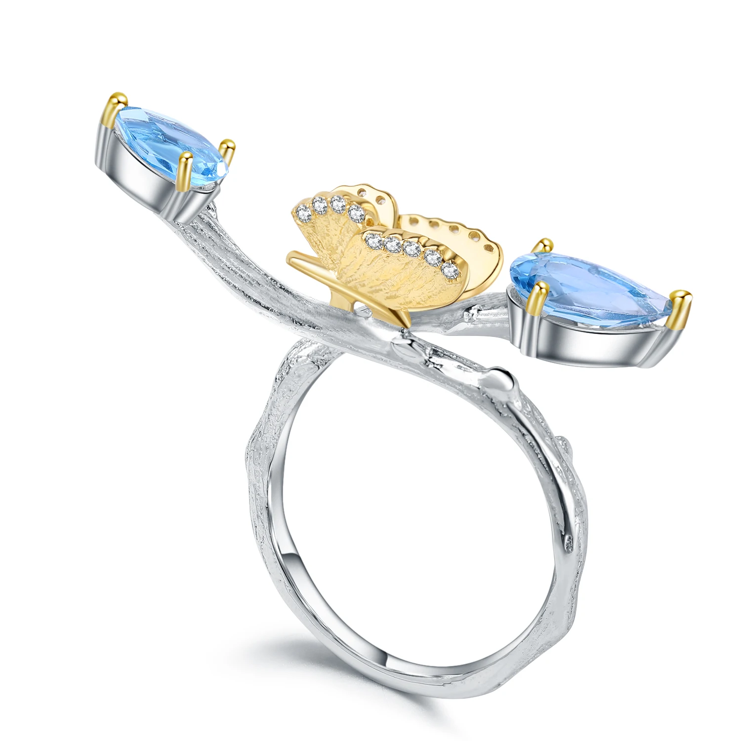 Abiding handmade fashion open topaz butterfly gemstone custom women finger ring sterling silver ring
Abiding handmade fashion open topaz butterfly gemstone custom women finger ring sterling silver ring