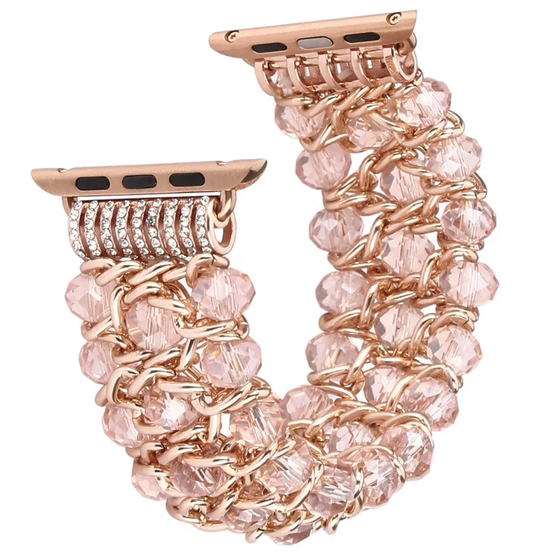 2019 Handmade Girl's Luxury Diamond Beads Jewellery Replacement Wrist for Apple watch
2019 Handmade Girl's Luxury Diamond Beads Jewellery Replacement Wrist for Apple watch