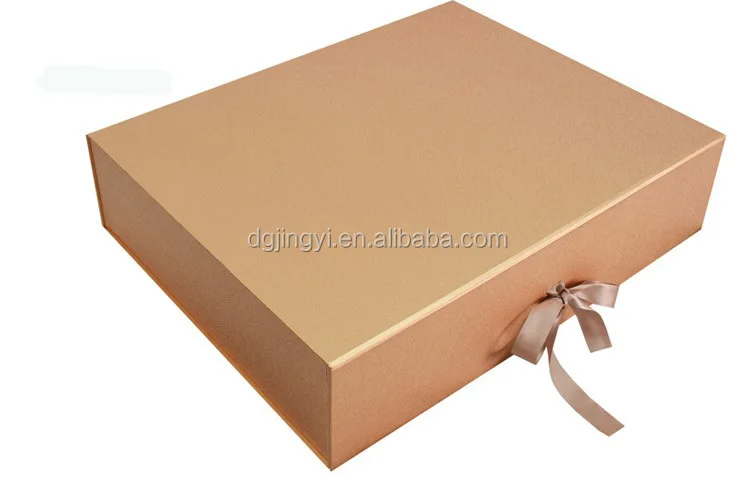 custom luxury rectangle folding paper gift box with handle