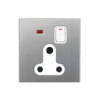3-round feet wall switch socket with coloured switch cover