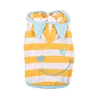 Pet Star Smile Face Puppy Clothes, Pet Small Dog Cat Cute Striped Hoodie Doggy Hoodie Spring Summer Apparel