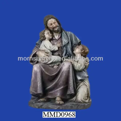 Иисус с детьми антикварные фарфоровые статуэтки