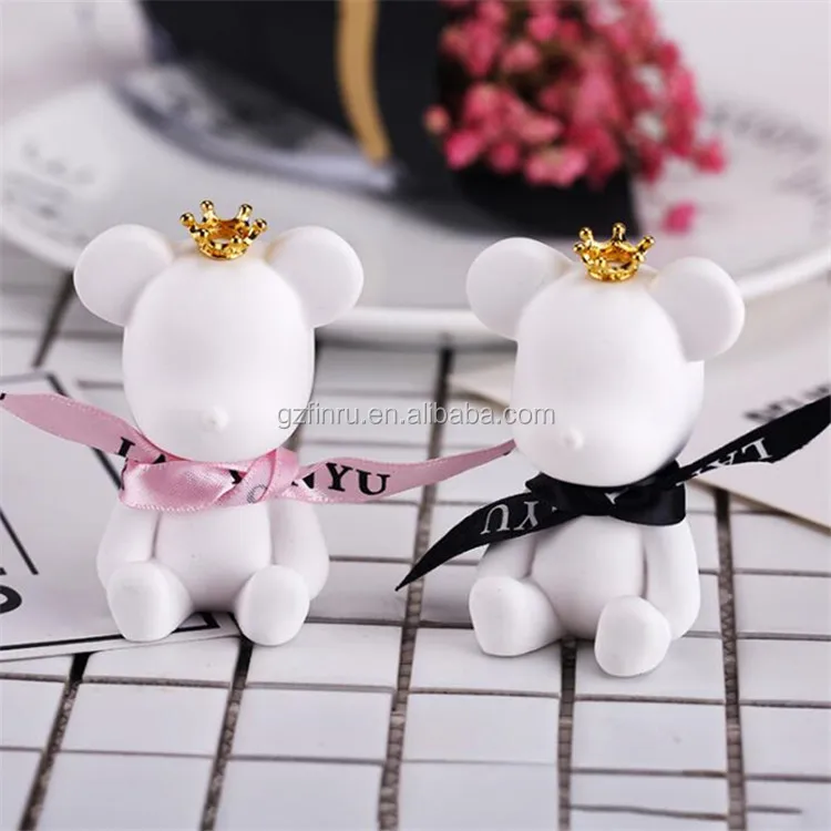 cute bear shaped scented ceramic aroma diffuser car vent air