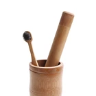 Free Sample Disposable Bamboo Toothbrush Holder, Dental ECO Friendly Bamboo Toothbrush Korea