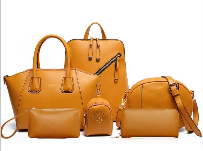 2017 wholesale pu leather women bags lady fashion handbag sets