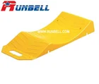 plastic yellow parking mat wheel chock for caravans and trailers