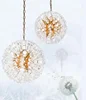 Dandelion shape Design Round Pineapple Bead Crystal Chandelier Pendant Light for Restaurant Decor Chain Chandelier