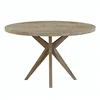 Eco furniture European classic mid century vintage restaurant furniture recycled pine solid wooden round dining table