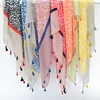 Wholesale 2019 newest wide cotton scarf fashion 6colors fashion print tassel lightweight ladies amazon hot sale scarf
