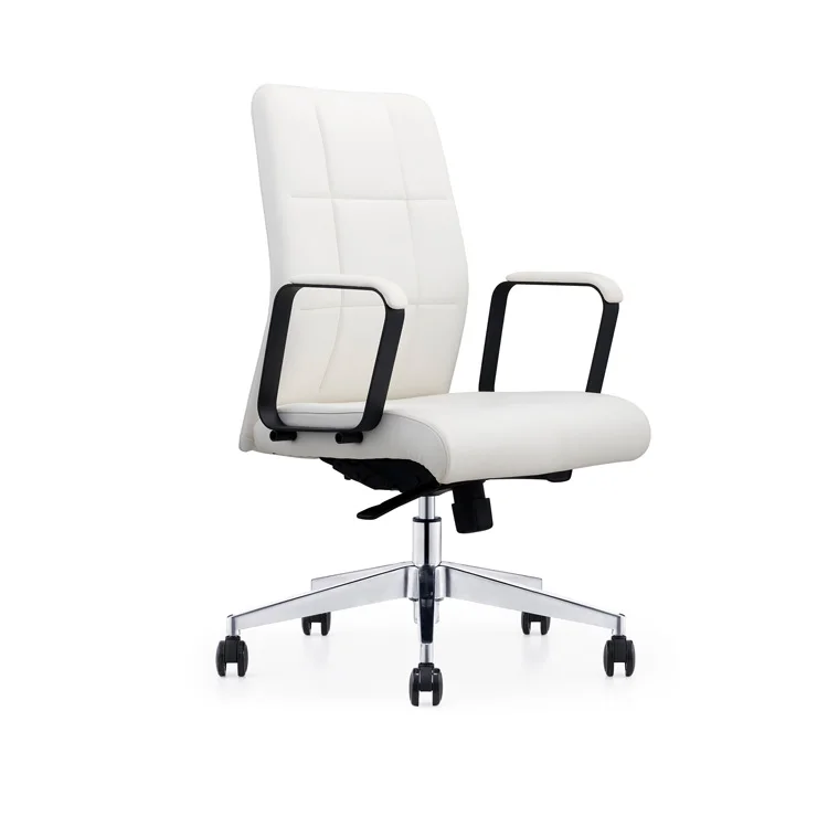 Поворот на 360 градусов белый Офисный Персонал Рабочий стол кожаное кресло