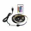 DC5V USB LED Strip 5050 SMD IP65 RGB LED Light Flexible with 24 keys remote controller