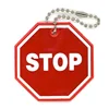 promotional gift custom print reflect stop sign keychain
