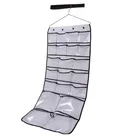 Folding Underwear Storage White Accessory 12 Clear Pockets Non-Woven Hanging Closet Organizer