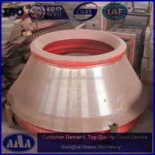 High manganese casting steel cone crusher spare parts concave and mantle for sale