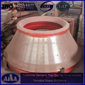 High manganese casting steel cone crusher spare parts concave and mantle for sale