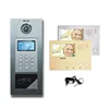 Apartment building video door phone doorbell intercom camera system with metal keypad