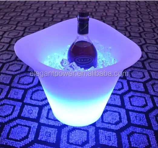 ice bucket with led light cooler box mould rotomolding plastic led illuminated ice bucket champagne wine cooler
