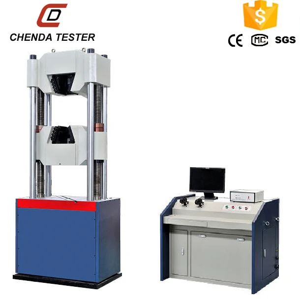 SERVO máquina de prueba universal hidráulica + acero Re_bar tracción prueba máquina de prueba de compresión del hormigón
