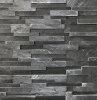 Black Slate 3D Exterior Natural Stone Exterior Wall Cladding/Cheap Stacked Stone/Ledge Stone