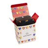 Product box : Christmas style Custom logo and design printed cardboard packing box for 5 set socks