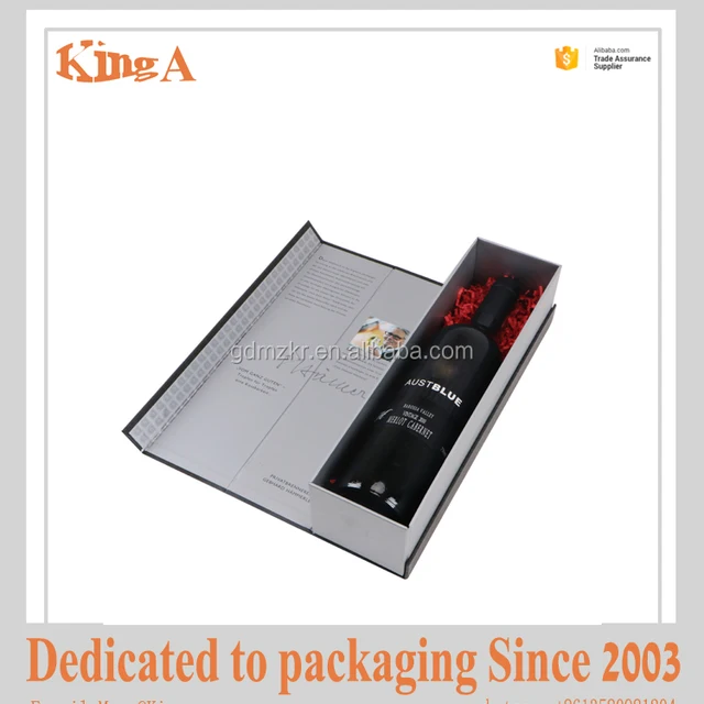 bottle carriers gift box foldable magnetic closure paper card