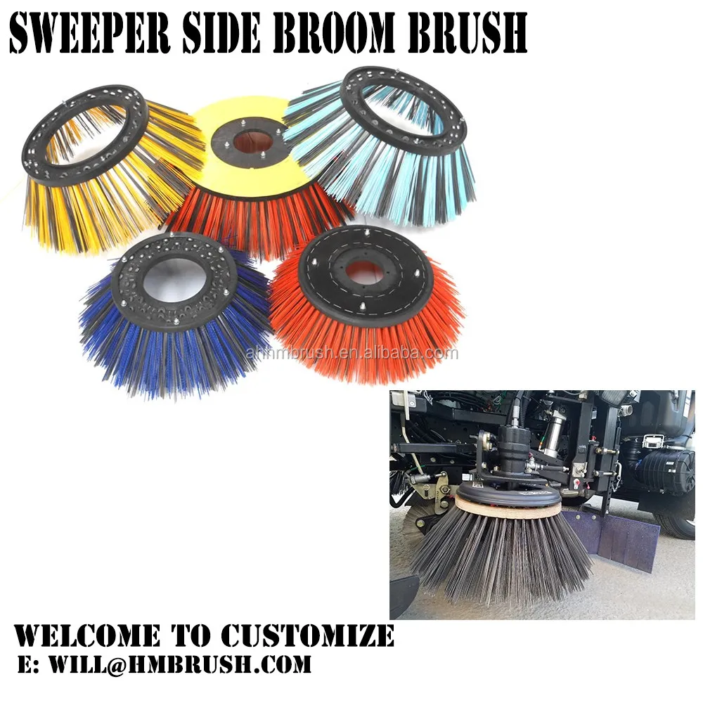Road Cleaning Equipment Brooms Round Street Sweeper Side Brush Gutter