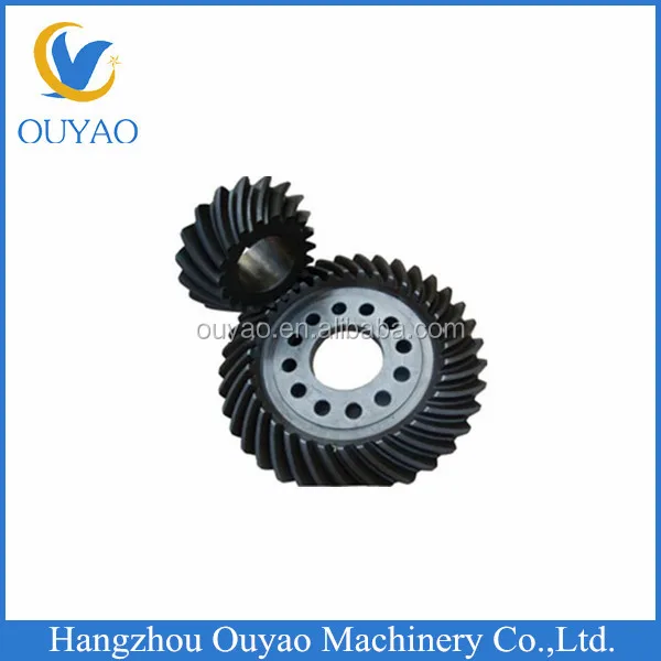 black steel cnc milling machining spiral bevel gear, custom made