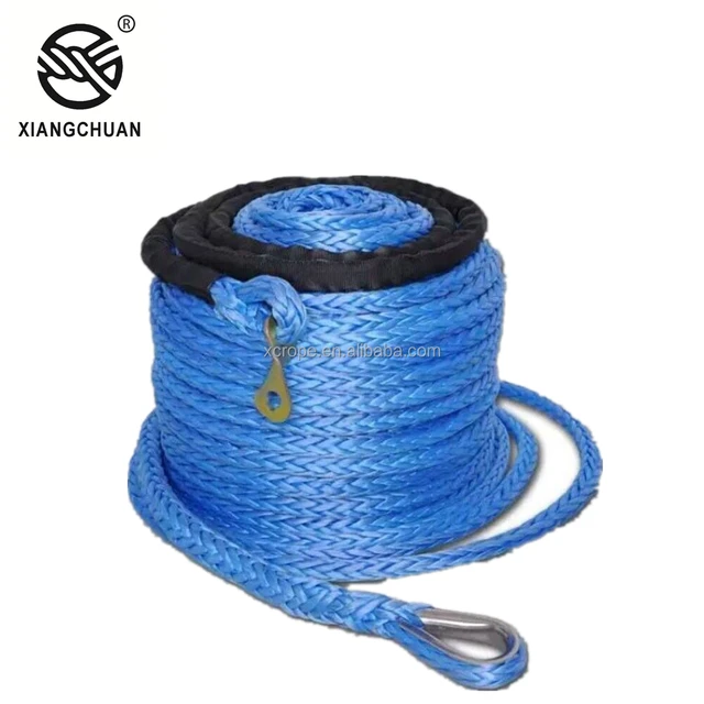 high performance 12 strand uhmwpe rope with splice eyes both