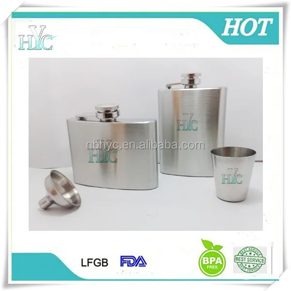 free stainless steel whiskey flask, 10oz stainless steel flask