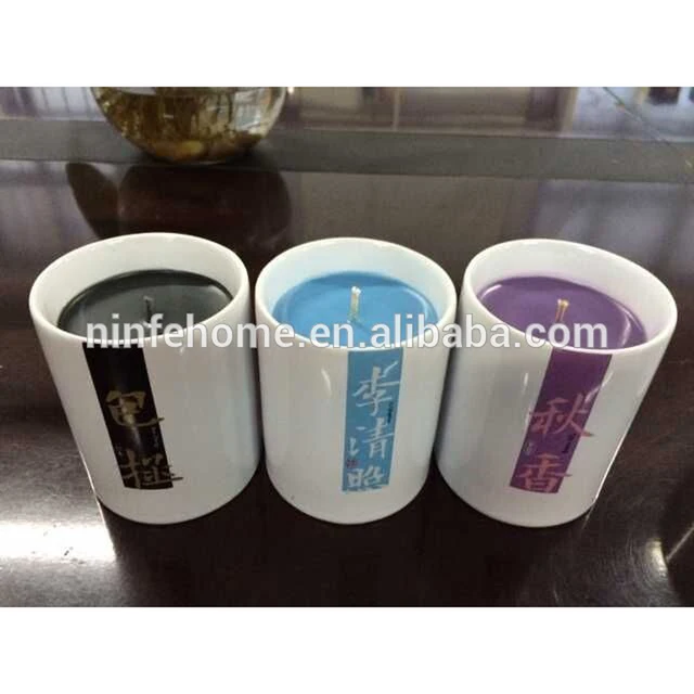 luxury ceramic scented candle gift set,aroma candle,soy wax