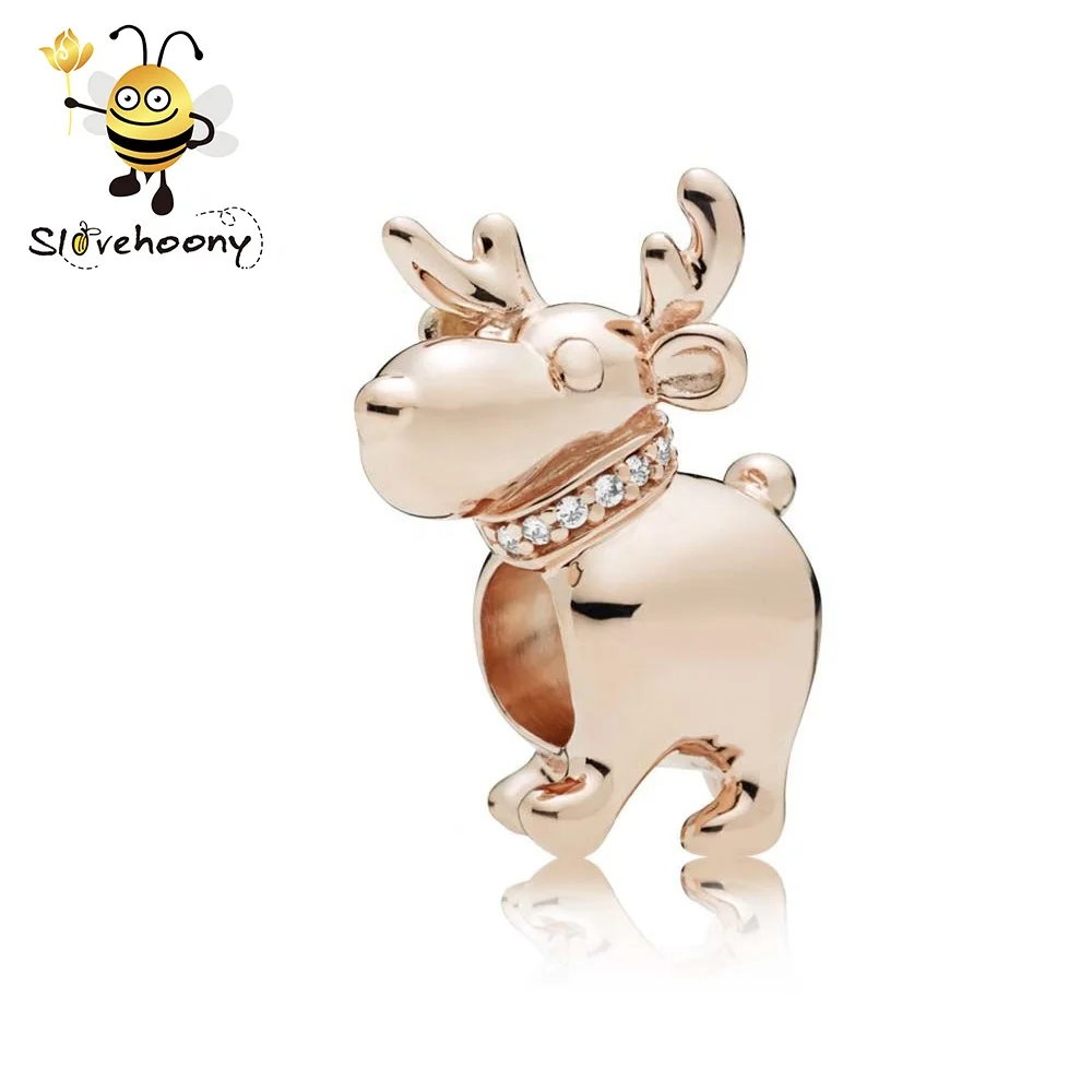Slovehoony factory Happy Reindeer Charm Rose Gold Charm bead bijoux gold Jewelry coffre a bijoux femme Animal Charm Beads
Slovehoony factory Happy Reindeer Charm Rose Gold Charm bead bijoux gold Jewelry coffre a bijoux femme Animal Charm Beads