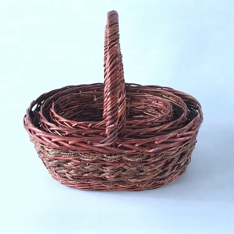 wholesale hot sale rectangular wicker baskets for gift from m.