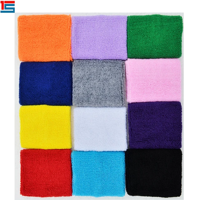 Zipper cotton terry sport wristband sweat wrist band