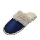 Stylish Warm Faux Rabbit Fur Lining Fuzzy Winter Indoor Slipper for Women