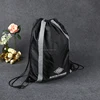 Custom safty polyester sports drawstring gym bag with reflective material