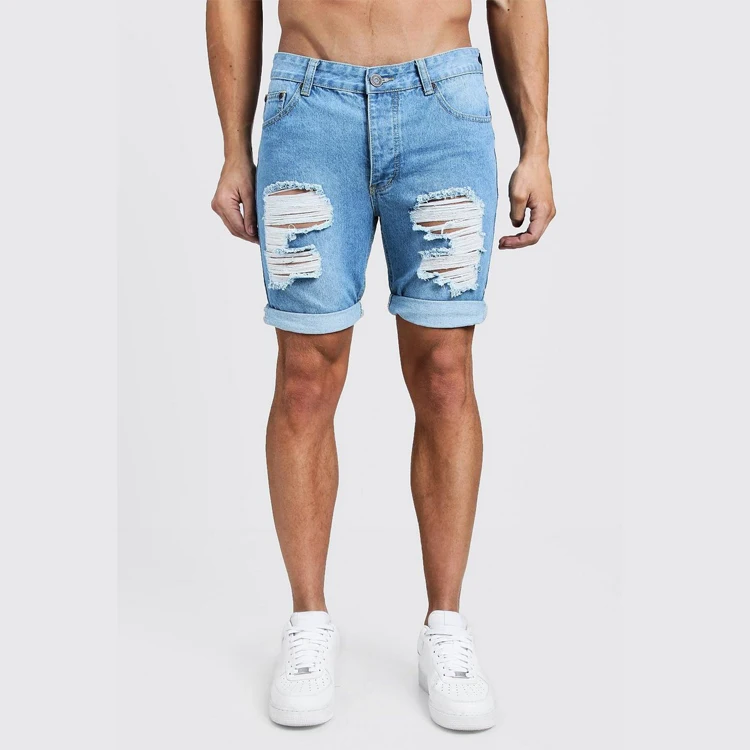 short ripped jeans mens