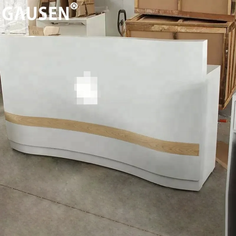 Hot Sale Customized Wooden Modern White Used Reception Desk Buy