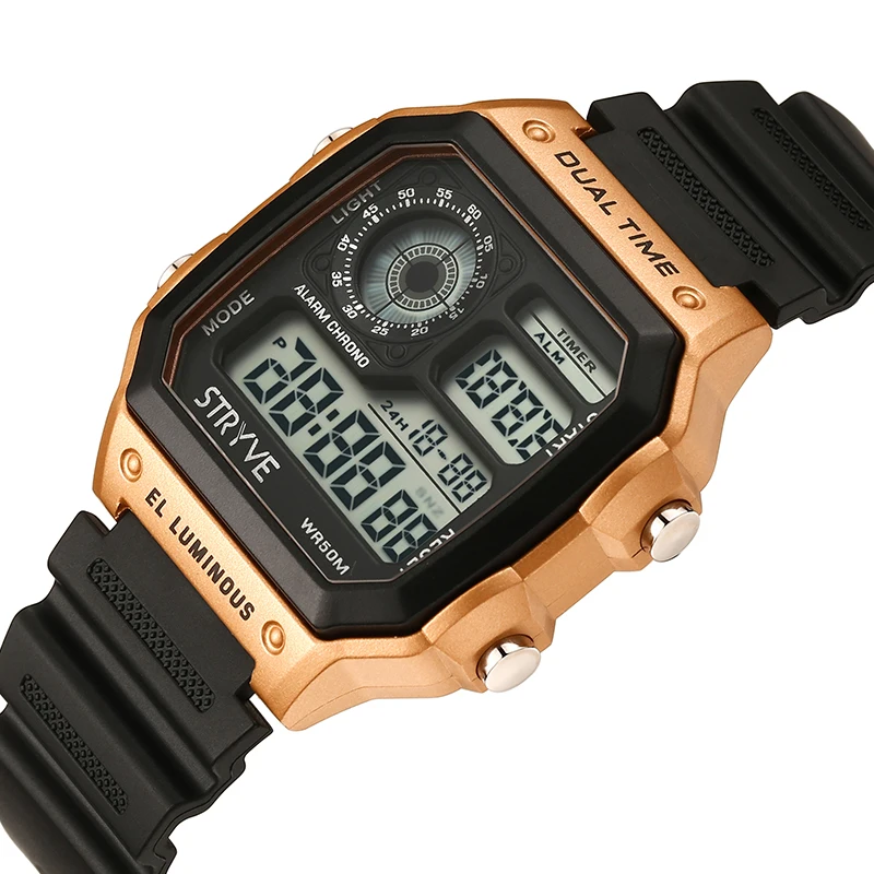 Stryve Electronic Watches Luxury Brand Women Fashion Square Count down Digital Led Clock Sports Men Military Waterproof Watch
Stryve Electronic Watches Luxury Brand Women Fashion Square Count down Digital Led Clock Sports Men Military Waterproof Watch