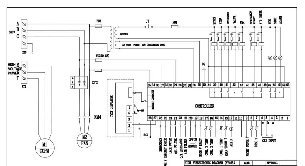 mam200 controller air compressor parts ky02s controller