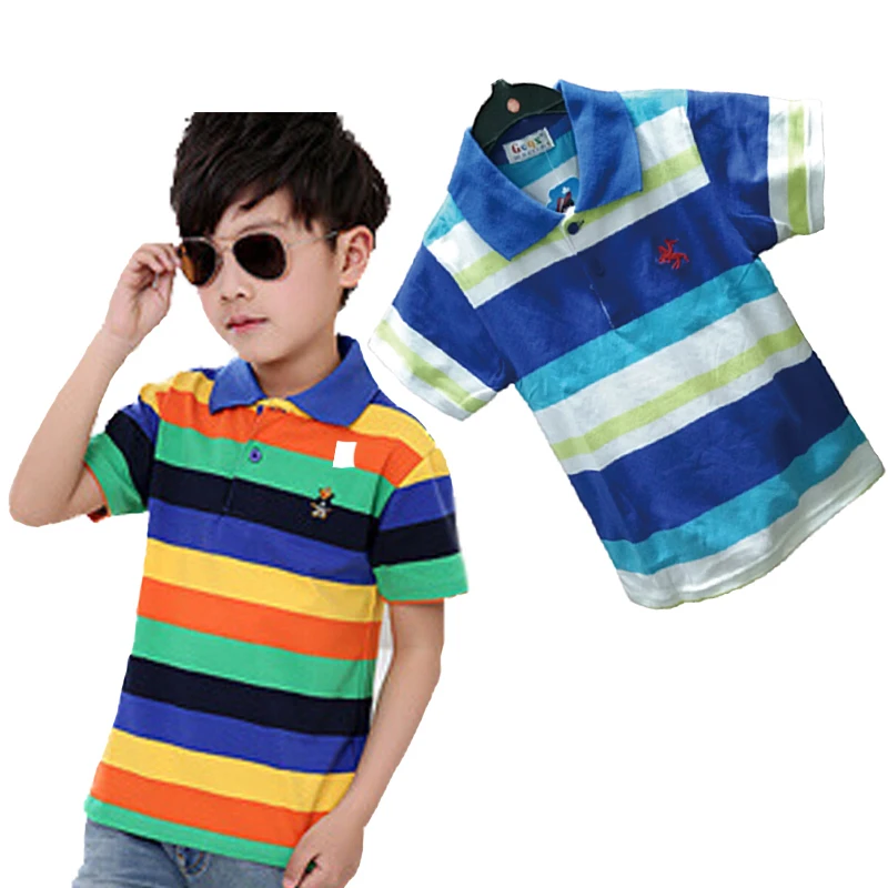 2015 Summer casual style baby boys Polo shirts striped Polo shirts 100% cotton short-sleeve lapel shirt children clothing DJ-014