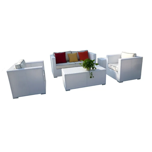 Leisure outdoor furniture rattan and aluminium frame sofa set
