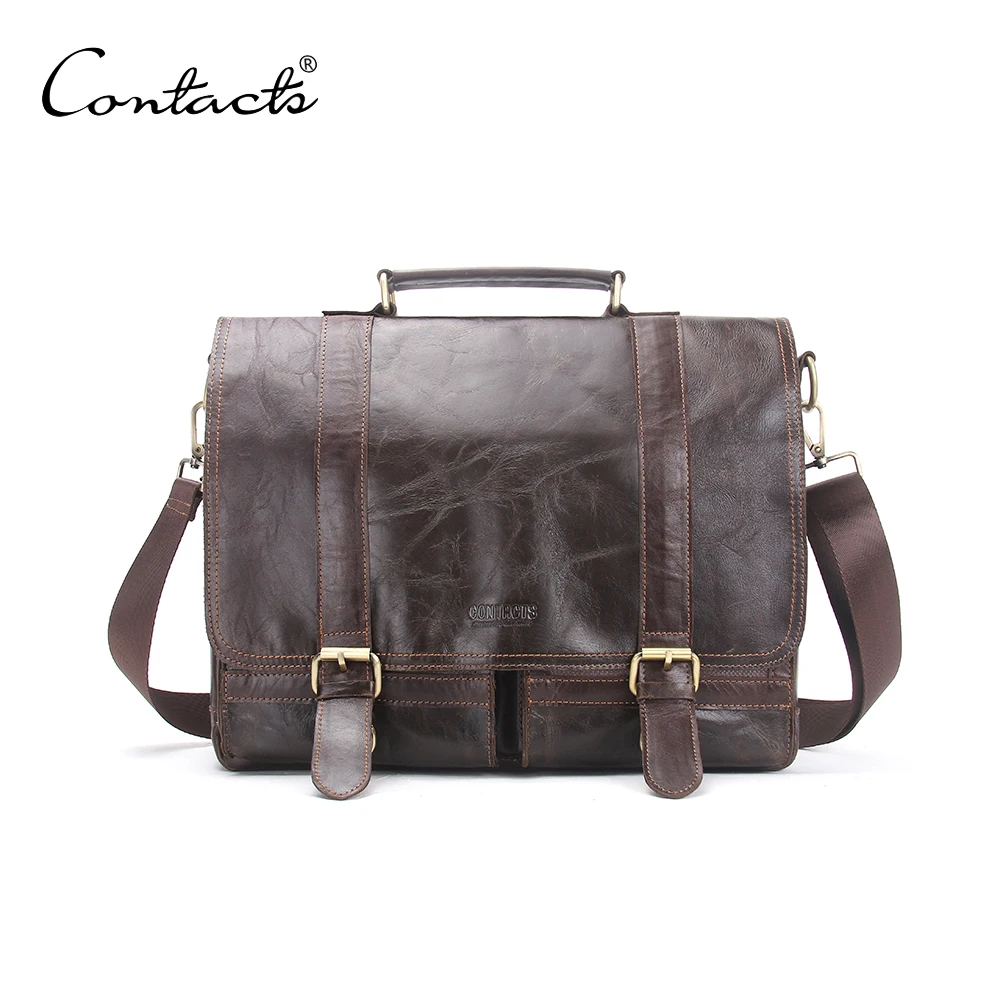 CONTACT'S Laptop Hand Bags China Supplier Men's Genuine Leather Messenger Shoulder Bag, Coffee
CONTACT'S Laptop Hand Bags China Supplier Men's Genuine Leather Messenger Shoulder Bag, Coffee