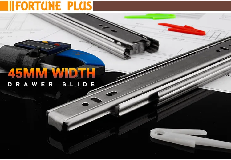Furniture Fittings Telescopic Channel Drawer Slide For Style
