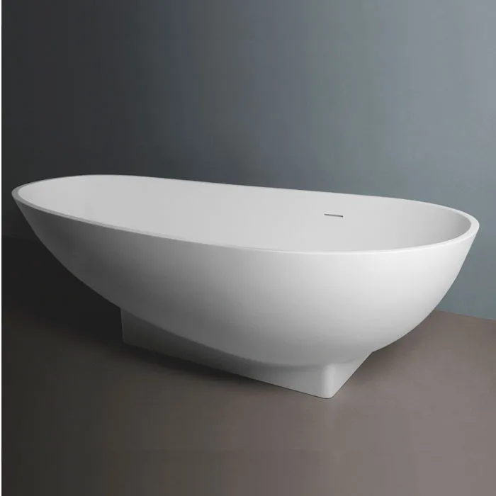 1800*820*540mm round stone solid surface bathtub man-made stone tub ,SASO Approval Freestanding big Luxury Indoor tubs