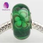 High quality big hole italy murano glass beads with flower all types of beads