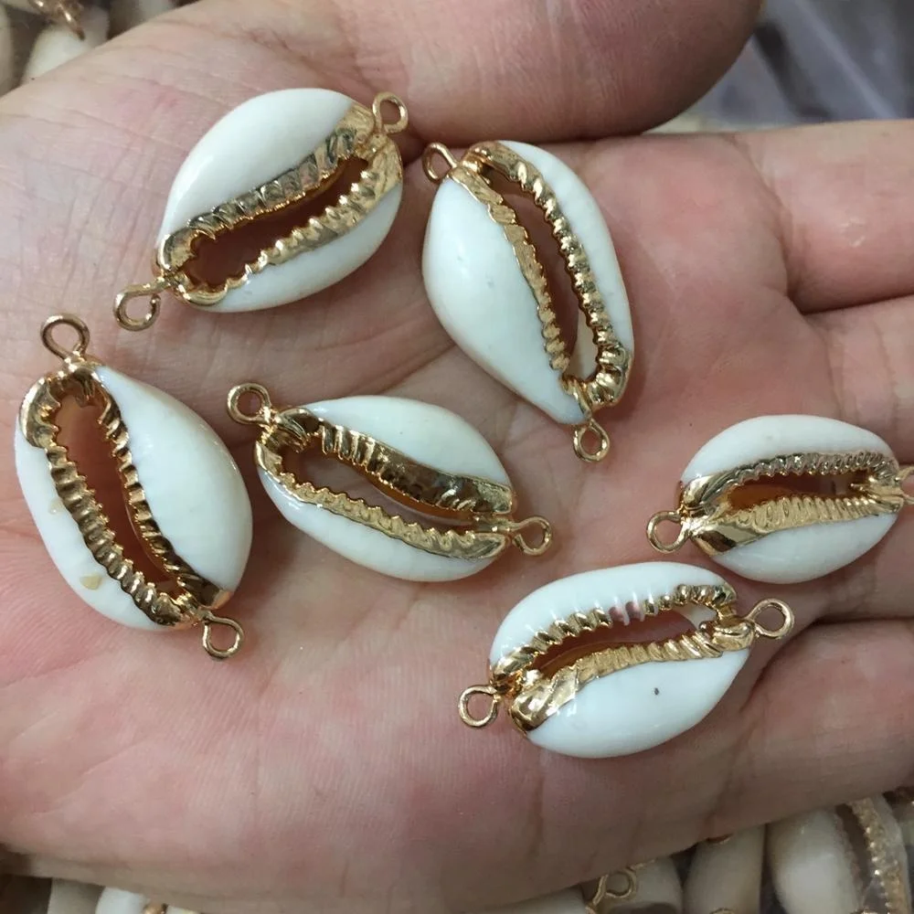 Wholesale Gold Wrapped Cowrie Shell Connector Fashion Jewelry Shell Bracelet connectors Findings
Wholesale Gold Wrapped Cowrie Shell Connector Fashion Jewelry Shell Bracelet connectors Findings