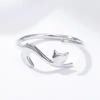 BAGREER SCR220 Personalized cheap price cute cat shaped animal girls adjustable oprn ring 925 silver finger ring jewelry gift
BAGREER SCR220 Personalized cheap price cute cat shaped animal girls adjustable oprn ring 925 silver finger ring jewelry gift